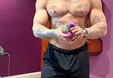 to keep the secret, my muscular friend gave me his oiled ass in dorm - free