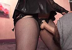 Femdom High Heel Pegging With Brunette Curvy Slave In Bdsm Session