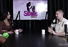 Watch german and lexi mallet swing with tifany rocha in sheer red