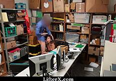 shane blair caught burglarizing gets punished with hardcore fucking in lp office