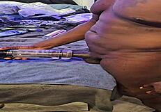 Bisexual Black Man Lotioned Up Stroking His Big Black Cock Solo with Dirty Talk