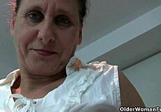 Granny with Hairy Pussy and Armpits Needs Relief!