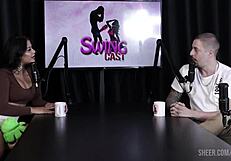 Watch german and lexi mallet swing with tifany rocha in sheer red