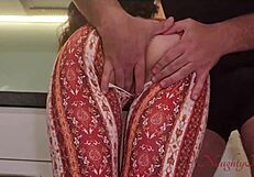 Cleaner Lady Allows Extra Tip For Doggystyle Creampie In Kitchen