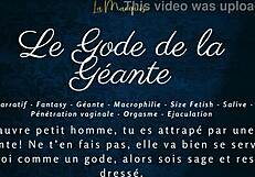 the giantess dildo jerks you off in french audio macrophilia. follow her commands