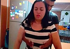 Oh god, my stepsons friend fucked me hard in the kitchen while washing dishes!