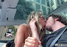 english slut bonnie blue picked up and fucked while car drives itself