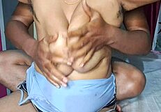 hot indian desi bhabhi big boobs oil massage