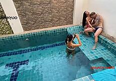 Hot ladyboy Nang gets dominated in doggystyle anal with a monster cock in homemade scene