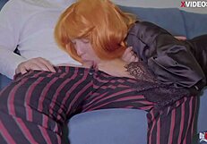 Stepmom Sucks My Dick While Watching Movie Then We Fuck With Creampie And Facial