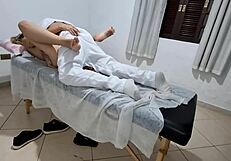 She receives anal creampie in doctor's office