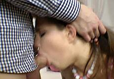 Full Scene of Beautiful Russian Brunette Relaxing on Sofa