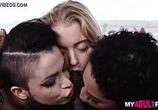 Hardcore Goth Foursome with Blowjobs and Cumshots