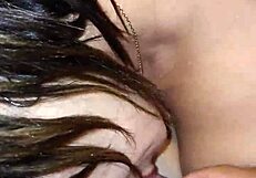 Caught masturbating with friend's mom's thong, she swallows my cum passionately