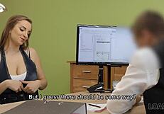 She took off her panties to show the lender where to insert his cock