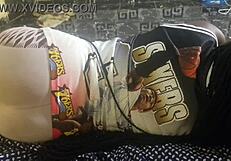 Teen shows off her ass with farts