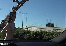 amateur teen 18+ kara faux gets oiled up and cream filled in public massage