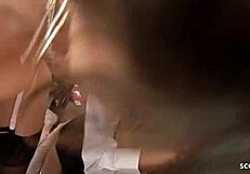 Female Teacher and Girl Seduce to FFMM Foursome Orgy in Classroom