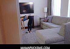 mamafucksme - brunette yoga stepmom takes stepsons cock 😏 abby lee brazil