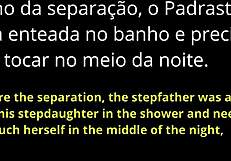 brunette teen stepdaughter noticed stepfather's dick harder with her than ex-wife