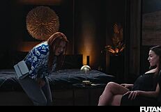 Futa Smoke Transforms Girl Into Shemale With Big Dicks And Creampie