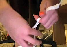 good morning i love the combination with leather pants and nylon socks barefoot feetworld fetish feet leather