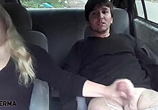 Wow, public sex in the car with married fan!