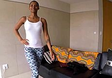 Can This Big Tits Ebony Teen Handle My Big White Cock In POV Blowjob?