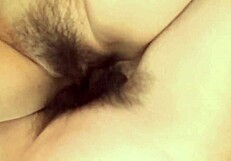oh god, this japanese milf moans during orgasm with her hairy creampie pussy
