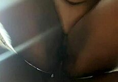 Big ass ebony bounces on big black dick!