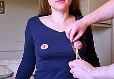 The blouse was pressing against my nipples so he came up with a solution - myst duo