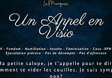 un appel en visio with french audio instructions