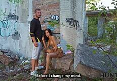 Sexy Russian Slut Gets Horny And Cheats On Her Boyfriend With A Stranger In Public View