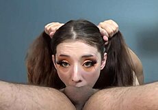 Prepare for the ultimate blowjob with big cock deepthroat and stomach cumshot