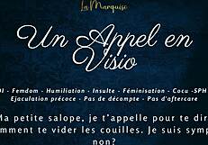 un appel en visio with french audio instructions