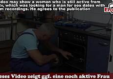 Horny German Housewife Demands Sex From The Handyman!