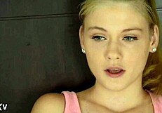 Eighteen year old Hannah Hays poses in uniform for modeling photos, so tempting