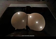 after the party, the big black cock dominated the big ass and tits