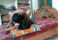 Real amateur desi homemade couple having romantic sex with telugu hindi audio