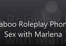 Taboo Role Play Phone Sex with Brunette Milf Marlena Involves Masturbation