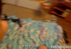 I wore glasses while bathing in the pool with a sexy coed