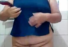 Sexy Latina Milf Teasing Herself with Her Favorite Toy