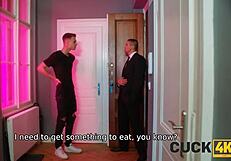 Look At The Blonde Wife Following Cuck4k Rules, Blowing Husband As He Watches!