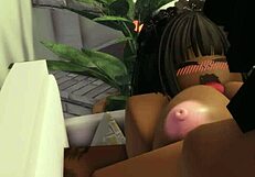 Petite black girl on dinner date outdoors.