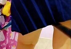 helped horny mexican student with my cock after watching her