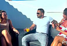 i watch vittoria and pam, two goddesses, sharing a cock passionately