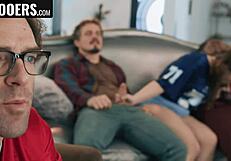 stepdaughter discovers why football's called contact sport, riding uncle's monster cock