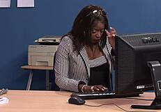 Jasmine Webb watches Emma Butt get spit roasted in intense 4-way.