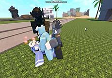 Whoreblox game - gangbang moment 11