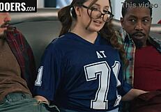 stepdaughter discovers why football's called contact sport, riding uncle's monster cock